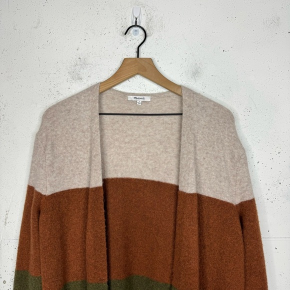 Madewell Kent Colorblock Cardigan Sweater Pull On Fall Cardi Small - Picture 2 of 9